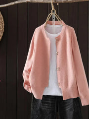 Women's Everyday Knit Cardigan in Pink