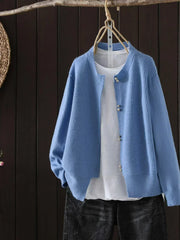Women's Everyday Knit Cardigan in Blue