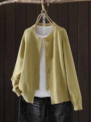 Women's Everyday Knit Cardigan in Yellow