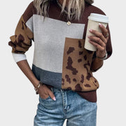 Women's Everyday Relaxed Knit Sweater in Brown