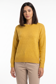 Women's Long-Sleeve Everyday Knit Sweater in Yellow
